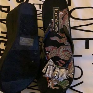 Bebe Wedge Flip Flop